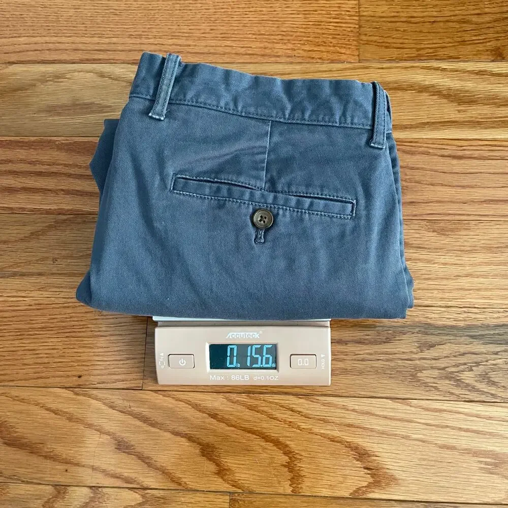 J. Crew Factory Flex Straight Leg Pants Mens 33x30 Blue Chino H3186